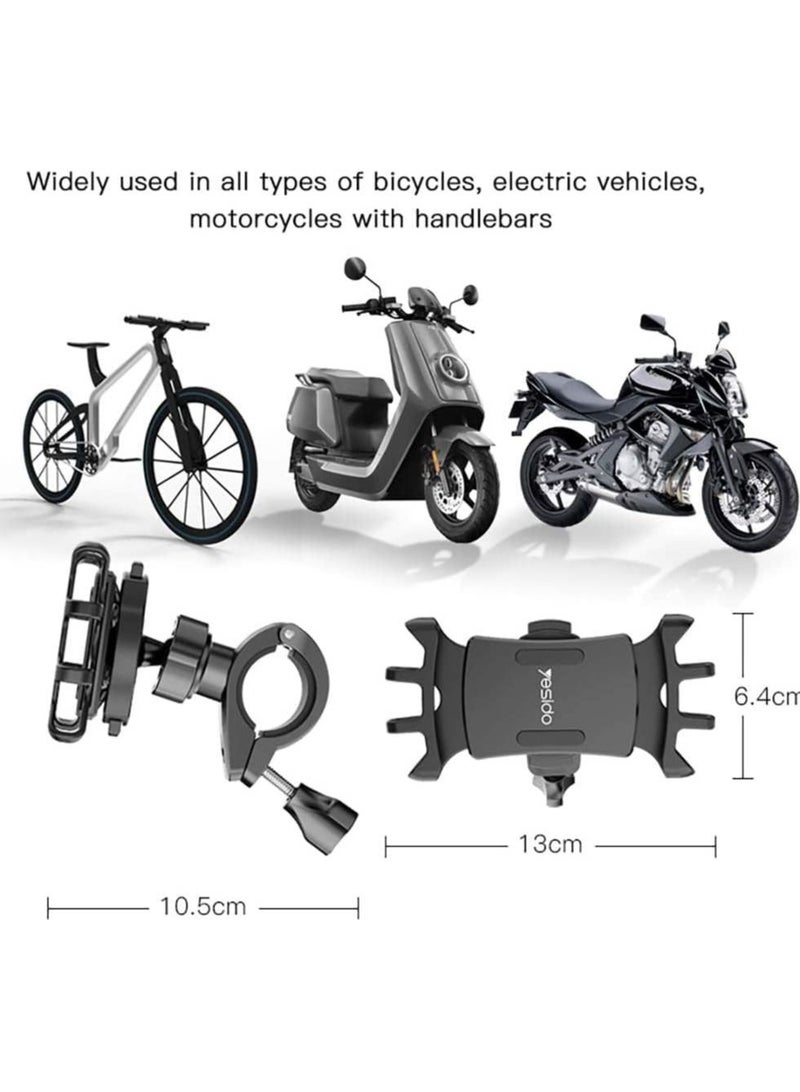 Yesido C66 Bike Bicycle Motorcycle Mobile Phone Holder Mount Universal 360 Degree Adjustable Rotation Compatible with smart phones. - Image 3