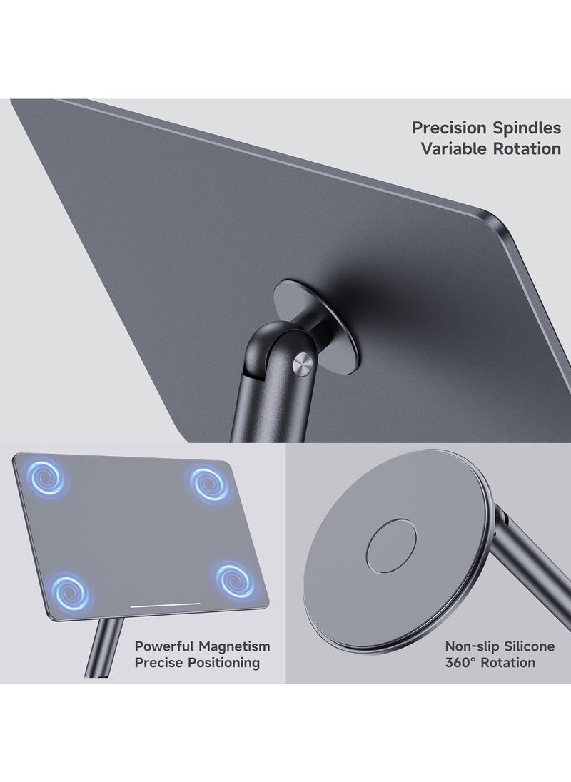 Benks - BENKS Infinity Pro Magnetic iPad Stand for iPad Pro 12.9 inch, 360° Rotating iPad Mount, Foldable iPad Pro Holder, Adjustable Rotating Aluminium Table Stand for iPad Pro 6th/5th/4th/3rd - Image 1