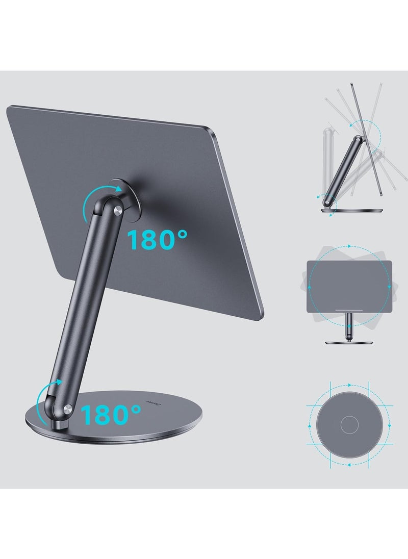 Benks - BENKS Infinity Pro Magnetic iPad Stand for iPad Pro 12.9 inch, 360° Rotating iPad Mount, Foldable iPad Pro Holder, Adjustable Rotating Aluminium Table Stand for iPad Pro 6th/5th/4th/3rd - Image 1
