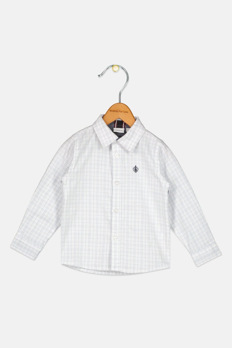NAME IT قميص كاجوال طويل الأكمام للأولاد الصغار بتصميم مربعات، متعدد الألوان - Image 1