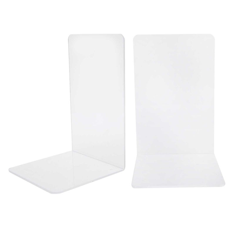 2Pcs Acrylic Bookend Transparent File Book Bookshelf Student Desktop Storage for Home Office - Image 4