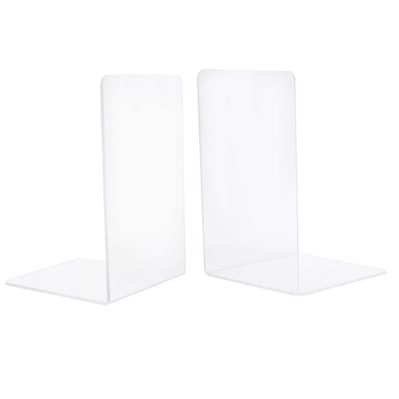 2Pcs Acrylic Bookend Transparent File Book Bookshelf Student Desktop Storage for Home Office - Image 3