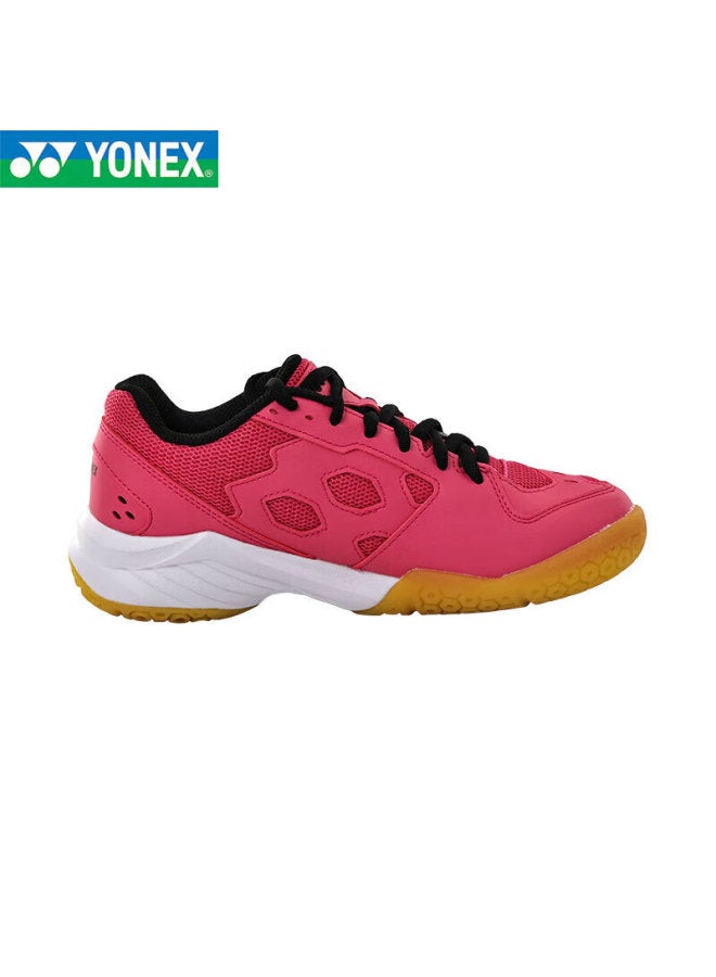 Yonex أحذية كرة الريشة من يونيكس YY للتدريب القابل للتنفس مع وسادة SHB101CR باللون الأسود والوردي مقاس 39 - Image 5