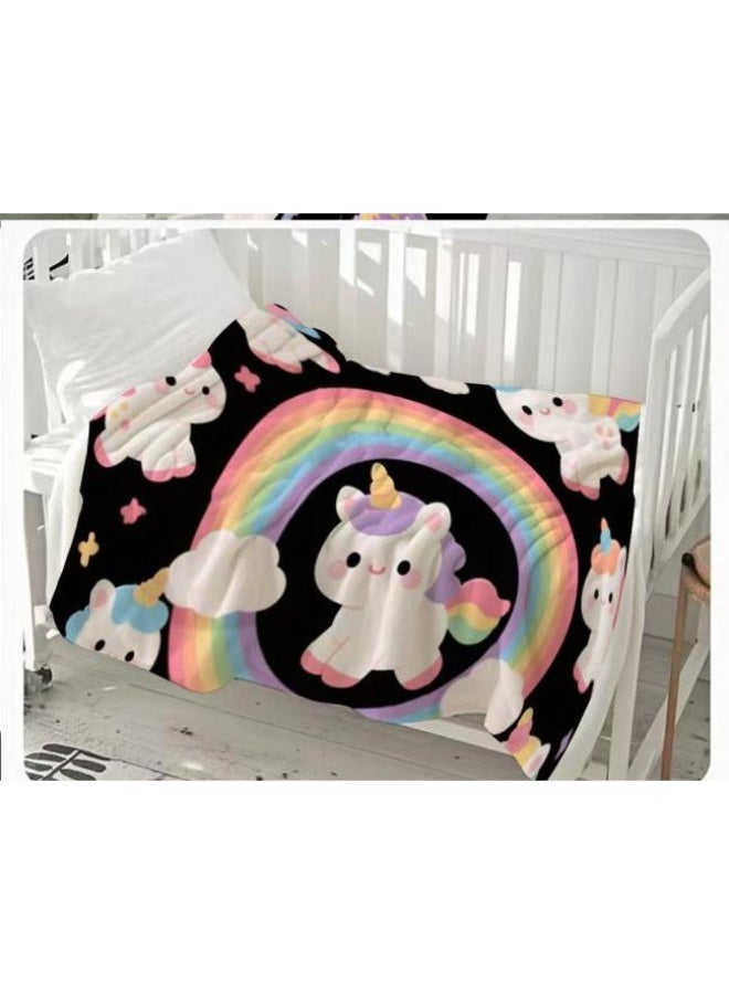 general Baby and children's cartoon flannel thin blanket (warm and comfortable, suitable for sleep, game use) 70cm*100cm - Image 2
