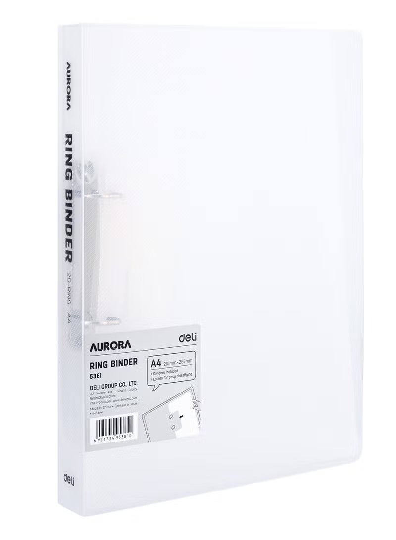 Deli مجلد شفاف بحلقتين - Image 1