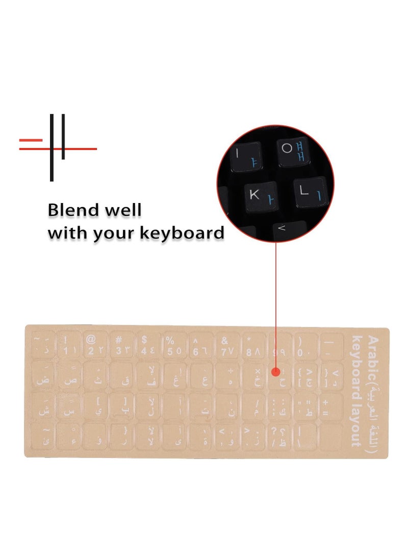 Arabic Keyboard Sticker Transparent Arabic Language Sticker for Desktop Computer Arabic Letter Design Keys Only with Transparent Background 1 Piece White 1 from Al Joker