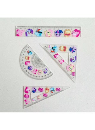Kapibala ruler for students suit 15cm set of four-piece stationery triangle ruler protractor multifunctional Pony Polly Ruler - pzsku/Z47E0966DEC6DB5EFBED5Z/45/_/1734712276/390c01f9-8777-4f0e-8969-305617652ea8