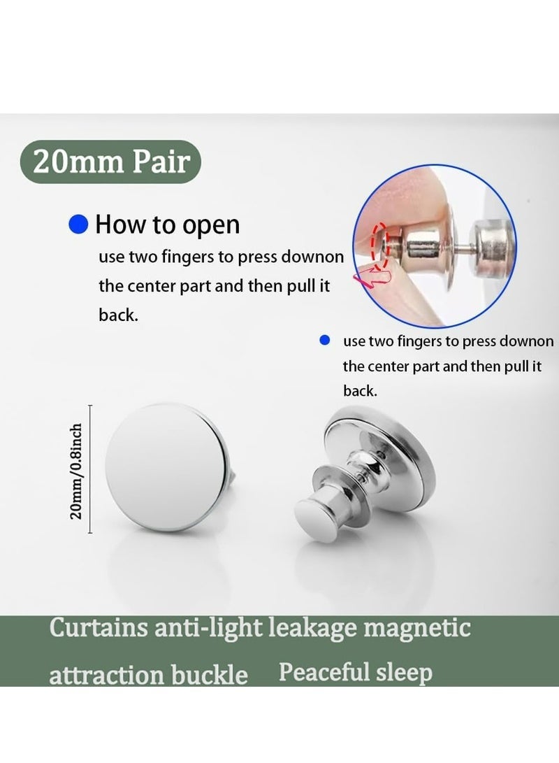 16 Pairs Double-Sided Magnetic Curtain Clips for Light Control, Ideal for Home, Bedroom, and Office - Image 3