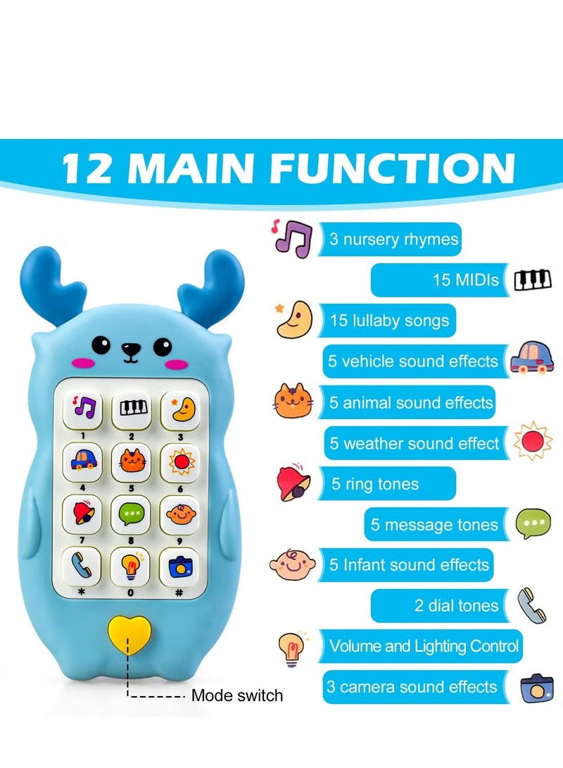 Toy Phone, Baby Toy Phone, Kids Phone Toy Age 1-6, Toddler Fake Phone Gifts and Educational Learning Sensory Toys, for 6-12 12-18 Months 1-6 Year Old Girls Boys Babies Toddlers Newborn Baby Toys Gifts - Image 3