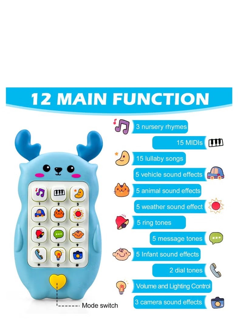 Toy Phone, Baby Toy Phone, Kids Phone Toy Age 1-6, Toddler Fake Phone Gifts and Educational Learning Sensory Toys, for 6-12 12-18 Months 1-6 Year Old Girls Boys Babies Toddlers Newborn Baby Toys Gifts - Image 5