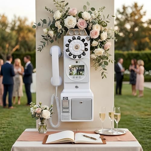 RetroVox Video & Audio Guest Book Wedding Phone Guestbook Creative Easy to Use & Fun Engagements Anniversaries Baby Showers Graduation (Black) - Image 3
