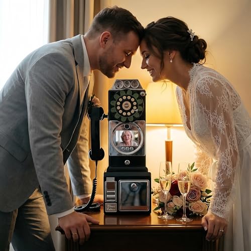 RetroVox Video & Audio Guest Book Wedding Phone Guestbook Creative Easy to Use & Fun Engagements Anniversaries Baby Showers Graduation (Black) - Image 2