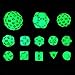 Bescon Super Glowing in Dark Complete Polyhedral RPG Dice Set 13pcs D3D100 Luminous 100 Sides Dice Set - Image 2