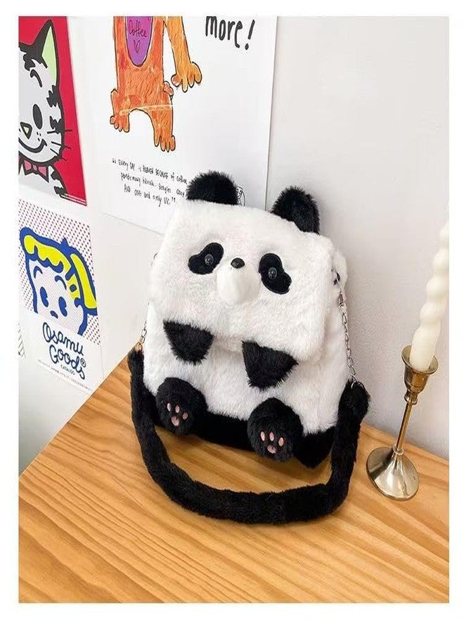 Ueeksry Cute Plush Panda Backpack, Plush Panda Bag, Stuffed Animal Backpack, Shoulder Bag Crossbody Bag, Cute Cartoon Bag - Image 4