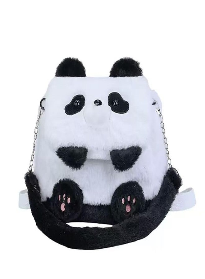 Ueeksry Cute Plush Panda Backpack, Plush Panda Bag, Stuffed Animal Backpack, Shoulder Bag Crossbody Bag, Cute Cartoon Bag - Image 1