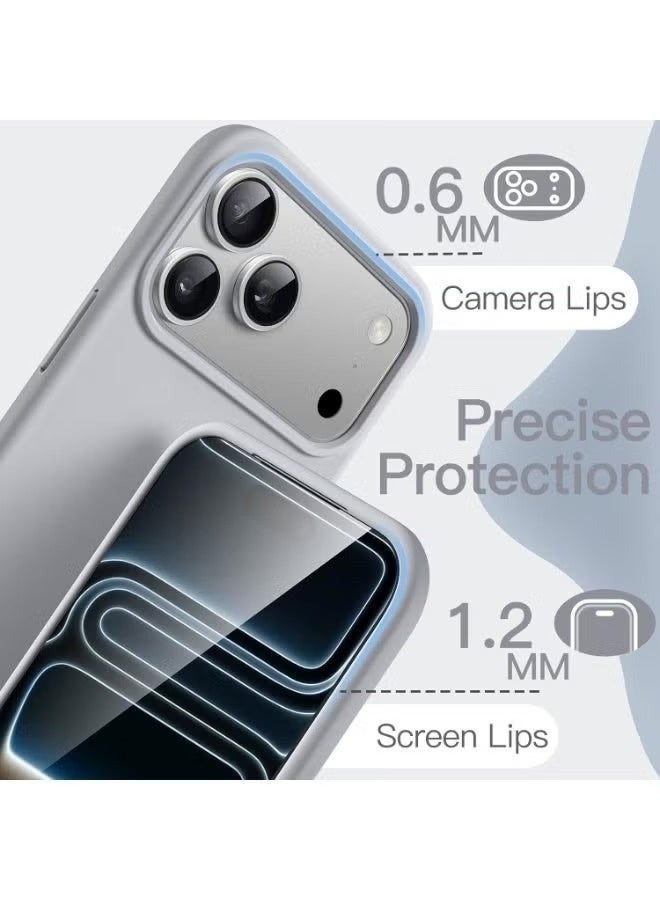 جراب حماية لهاتف آيفون 17 برو ماكس مع واقي لعدسة الكاميرا، جراب واقٍ متوافق مع الشحن اللاسلكي، جراب حماية مطلي بالكهرباء مقاوم للخدوش والصدمات لهاتف آيفون 17 برو ماكس، مناسب للرجال والنساء، باللون البرتقالي - Image 5