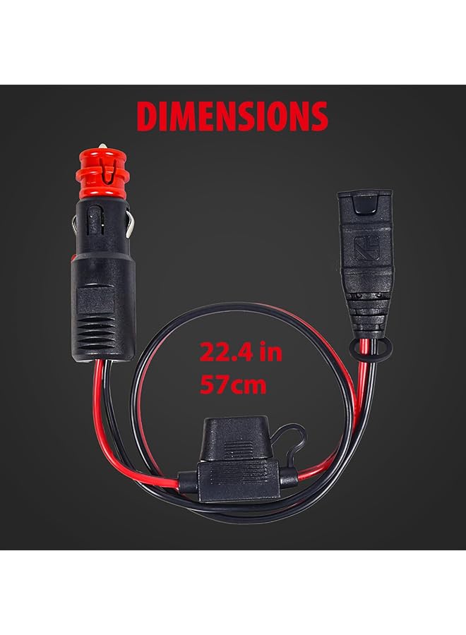 Generic Wire Harness Compatible With Noco Gc003 X-Connect Genius Smart Battery Chargers 12V Dual-Size Male Plug Accessory  - Image 2