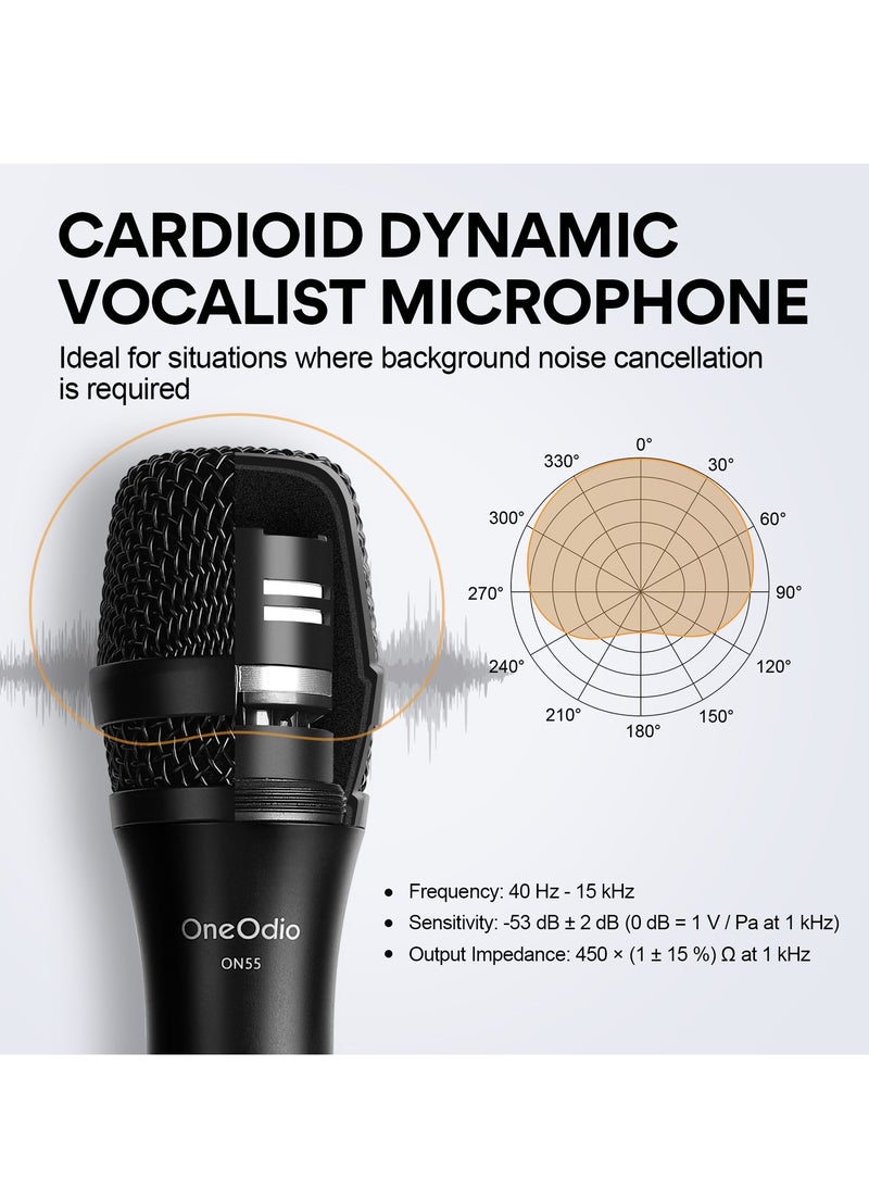 OneOdio - ON55 Wired Vocal Microphone with 16.4ft XLR Cable and Mic Clips for Singing Live Streaming - Image 1