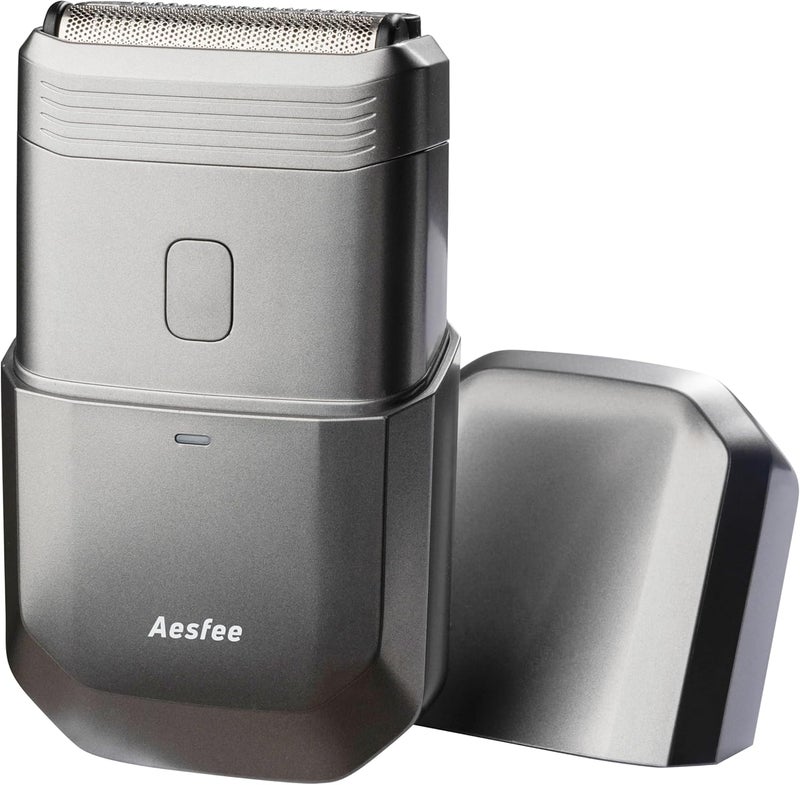 Aesfee Compact Electric Foil Shavers for Men  Portable Electric Razors for Face Head Body Waterproof WetDry  DualAction Cutter Head for Smooth Shaving  USBC Rechargeable TravelFriendly