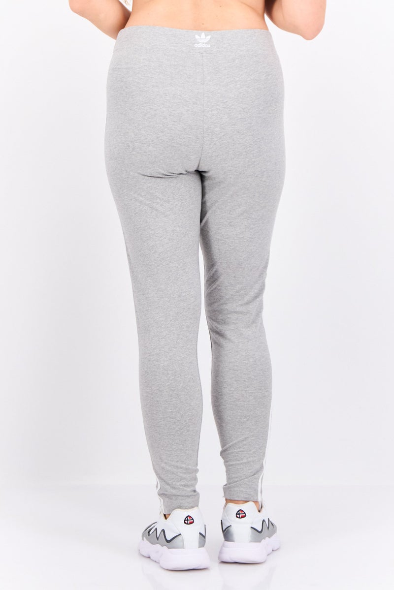 adidas Originals Women Sportswear Fit 3 Stripes Training Tights, Grey - Image 3