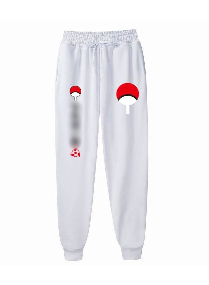 KUYING Anime Naruto Fashion Fleece Loose Legged Sports Pants  - Image 1