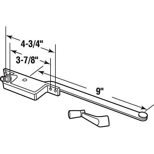 Prime-Line PrimeLine H 4312 9 In Diecast Casement Operator Left Hand Square Type Single Pack - Image 3