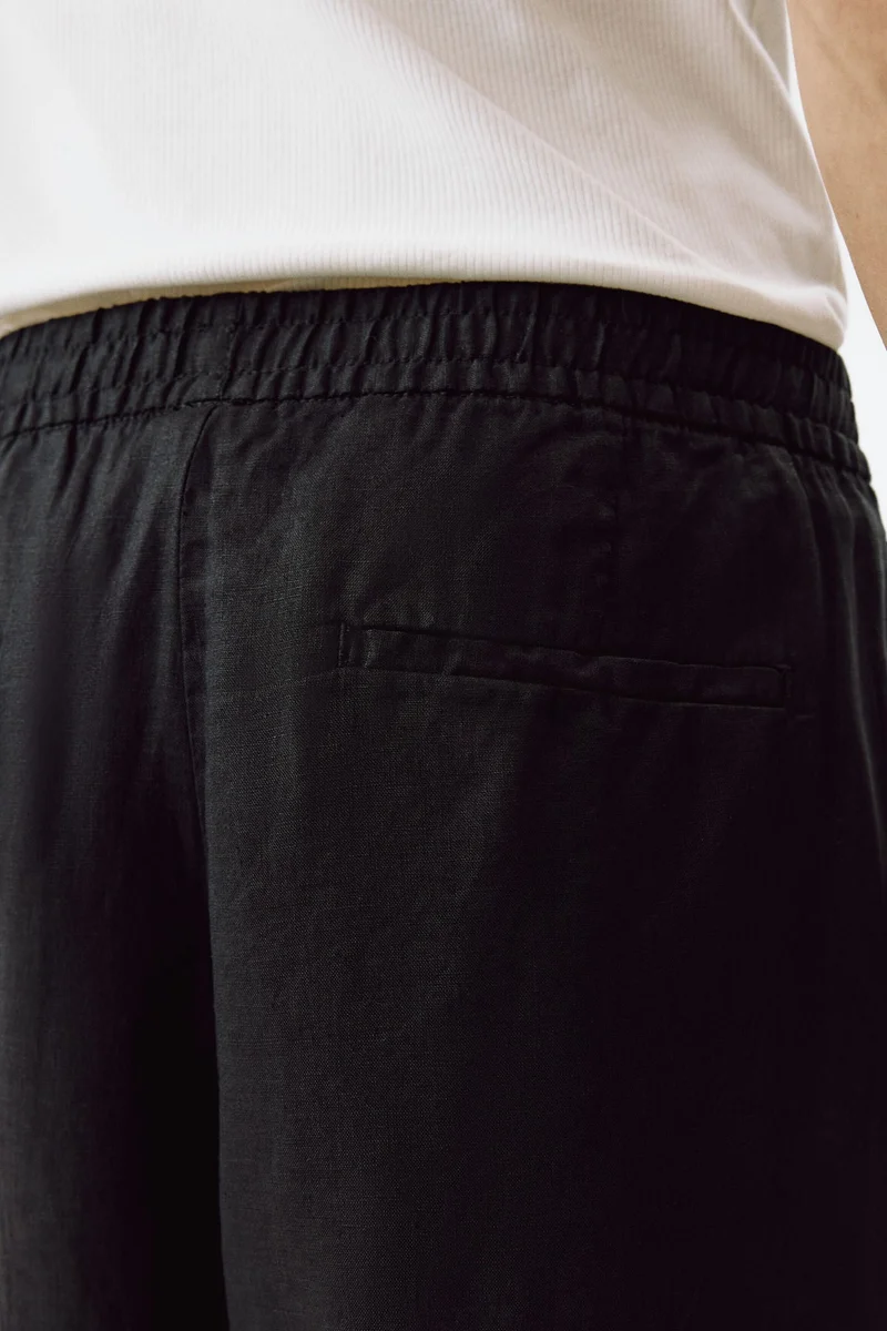 H&M  Loose Fit Linen trousers for Men | Best Price UAE