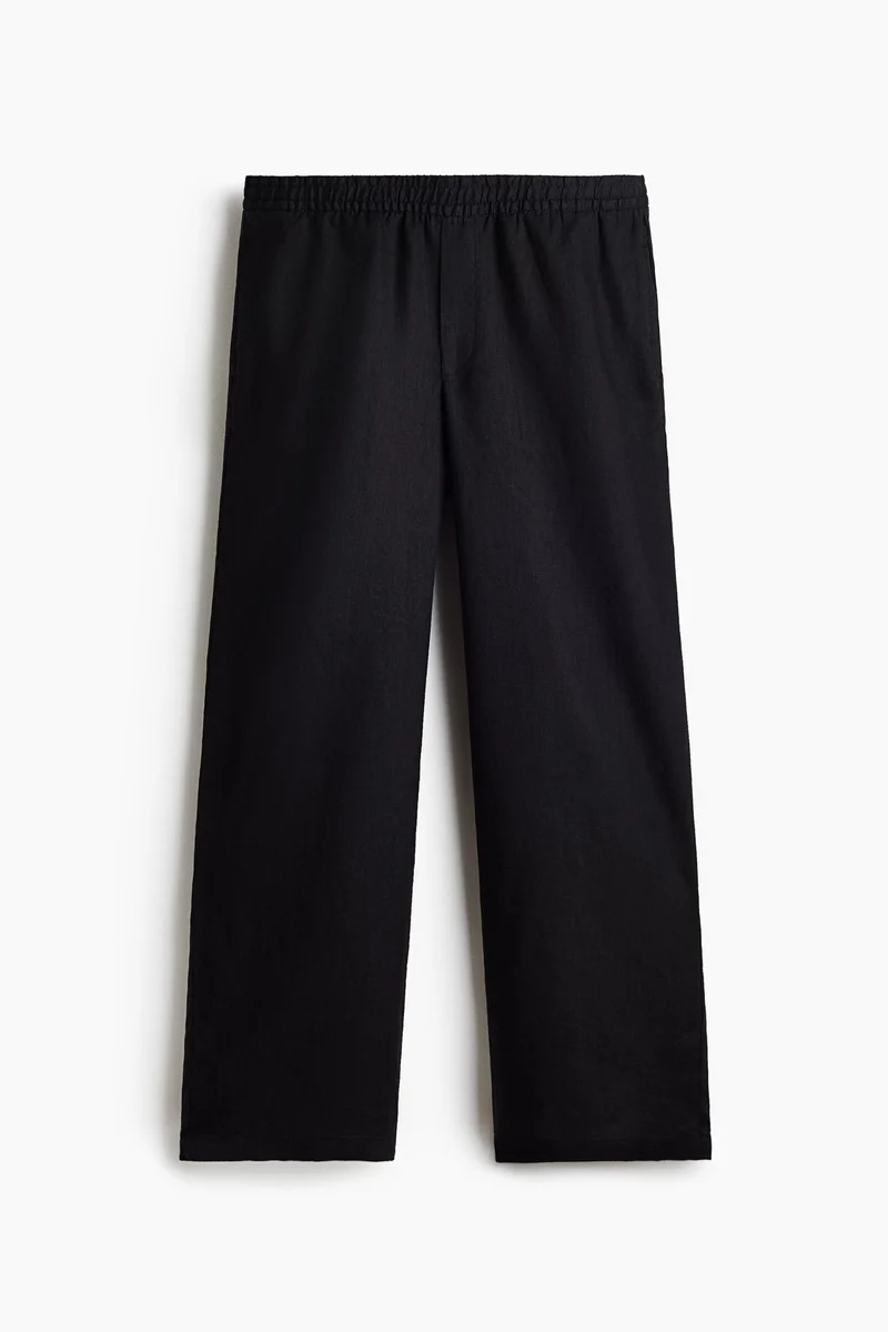 H&M  Loose Fit Linen trousers for Men | Best Price UAE