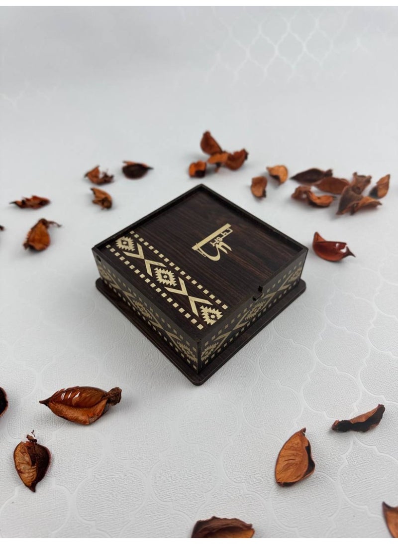 Samrix Brilliance Box: A luxurious wooden box containing 5 grams of enhanced Maroki oud + a quarter tola of premium oud oil. ✔ A luxurious Brilliance Box with an elegant wooden design. ✔ Contains 5 grams of enhanced Maroki oud. ✔ An optional elegant prayer beads (tasbih) available upon request. ✔ Includes a quarter tola of premium oud oil. ✔ Suitable for luxury gifts and giveaways. ✔ Reflects refined taste and Arabian luxury. ✔ An ideal gift for oud lovers. ✔ Suitable for formal and religious occasions. ✔ Luxurious packaging, ready for presentation. ✔ High-quality materials for durability. ✔ Long-lasting, long-lasting fragrance. ✔ Practical yet elegant design. ✔ Ideal for high-end corporate gifts. ✔ Adds a touch of luxury to any occasion. ✔ Reflects authenticity and Arabian heritage. ✔ Suitable for weddings and engagements. ✔ Makes the gift more valuable and distinctive. ✔ A luxurious gift that combines fragrance and spirituality. - Image 2