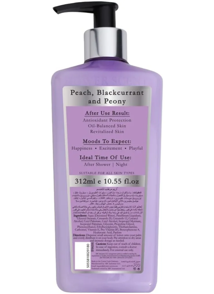 Shower Scents Shower Scents Euphoria Paraben-Free Moisturizing Body Lotion with Hyaluronic Acid, Pro-Vitamin B5, Vitamin E and UV Protection 312ml