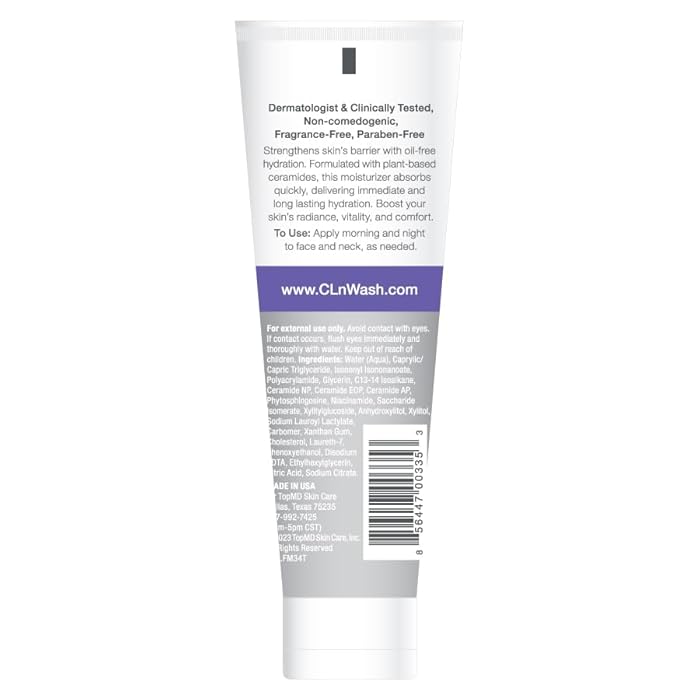 CLn® Facial Moisturizer - Soothes & Calms Skin, Helps Reduce Appearance of Redness, Locks in Moisture without Clogging Pores, Dermatologist & Clinically Tested, 3.4 oz. - Image 2
