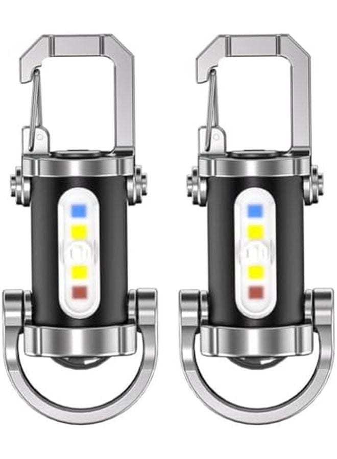 مصباح يدوي صغير فائق السطوع قابل للشحن عبر USB مقاوم للماء متعدد الأوضاع مع بنك طاقة للتخييم والمشي لمسافات طويلة - Image 2