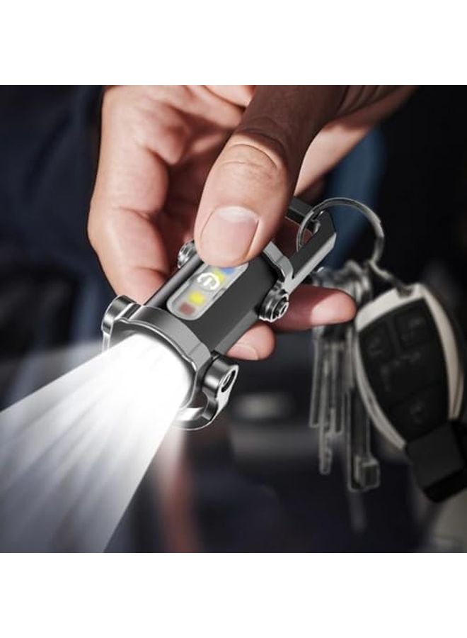 مصباح يدوي صغير فائق السطوع قابل للشحن عبر USB مقاوم للماء متعدد الأوضاع مع بنك طاقة للتخييم والمشي لمسافات طويلة - Image 3