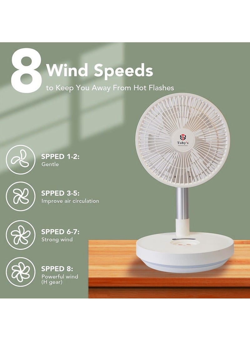 Toby's Toby’s New Rechargeable Turbine Vertical Pedestal Fan Anti Parabolic Design Air Circulation Fan Remote Control Best For bedroom Office (Fan07) - Image 2