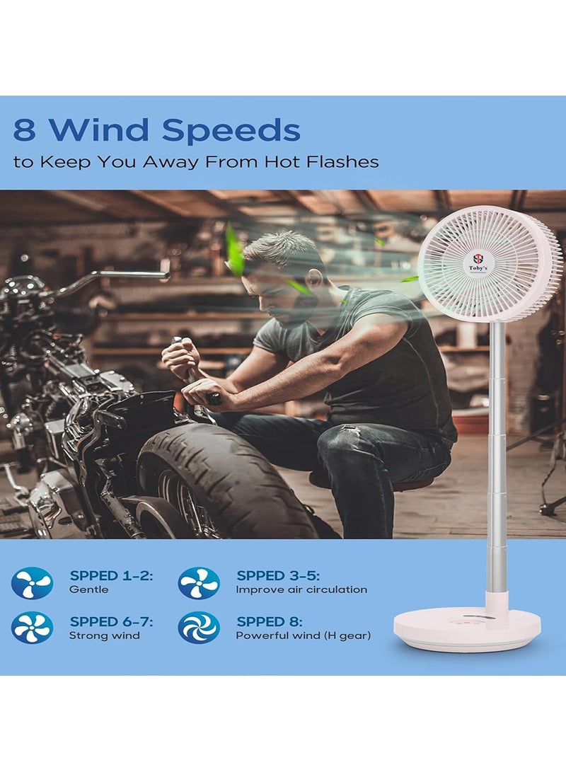 Toby's Toby’s New Rechargeable Turbine Vertical Pedestal Fan Anti Parabolic Design Air Circulation Fan Remote Control Best For bedroom Office (Fan07) - Image 4