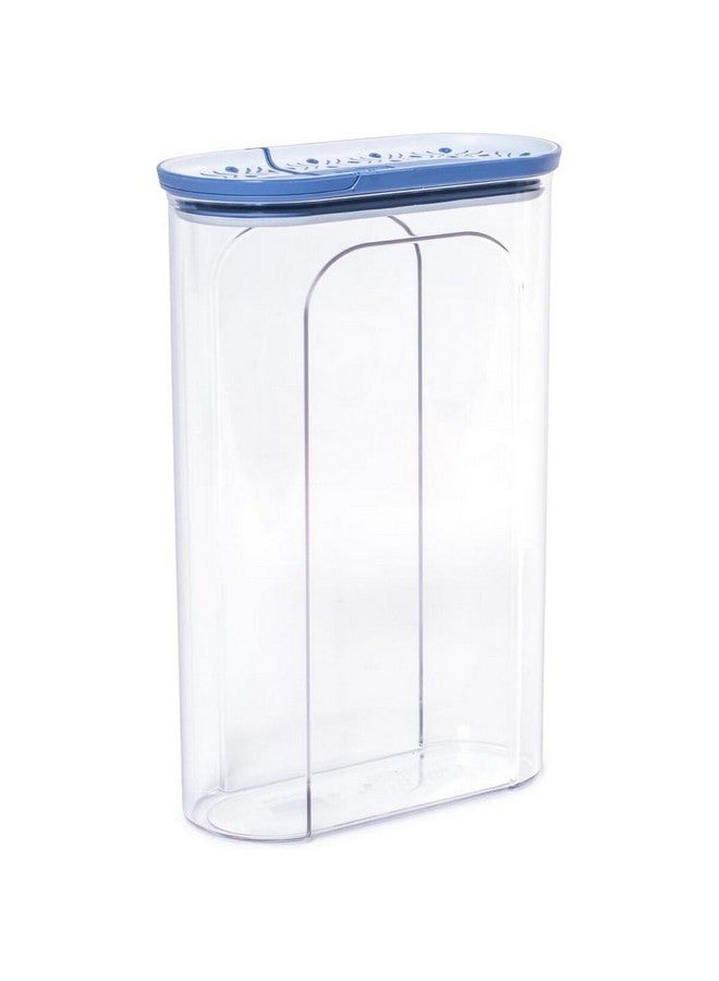 Stefanplast Tosca Plastic Cereal Jar with Airtight Lid Clear and Blue 2.8 L 55031 - Image 2