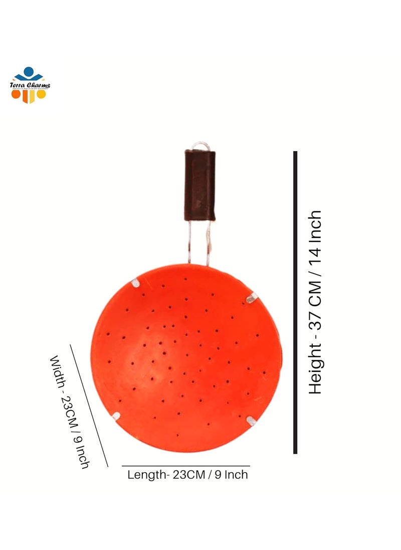 Terra Charms Terra Charms Tawa Hole Roti with Stand Mitti Ke Tawa Handmade Mitti Terracotta Clay Tawa for Making RotiChapatti 10 Inches paratha Tawa  - Image 3