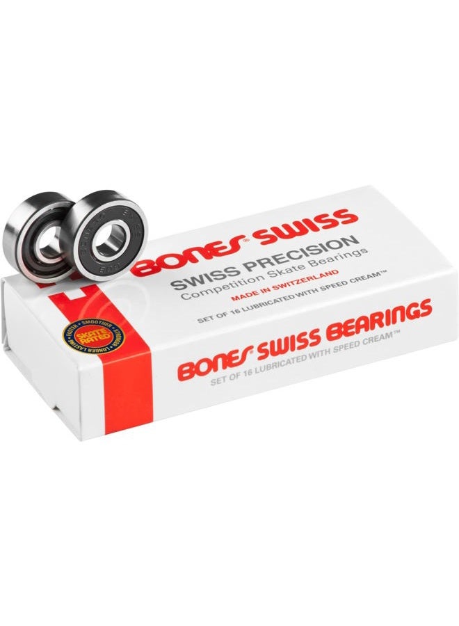 Bones Swiss Skate Bearings (8mm, 16 Pack) - Image 1