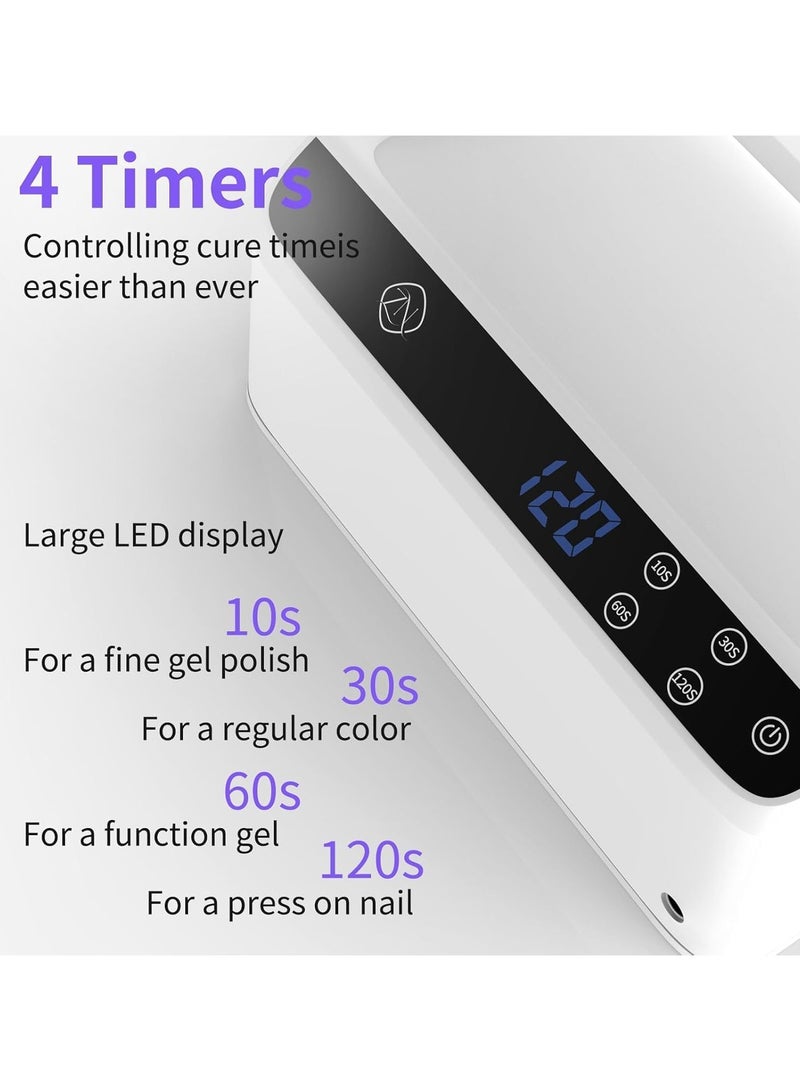 72W UV LED Nail Dryer with 4 Timers and Touch Screen, Perfect for Salon or Home Use - Image 4