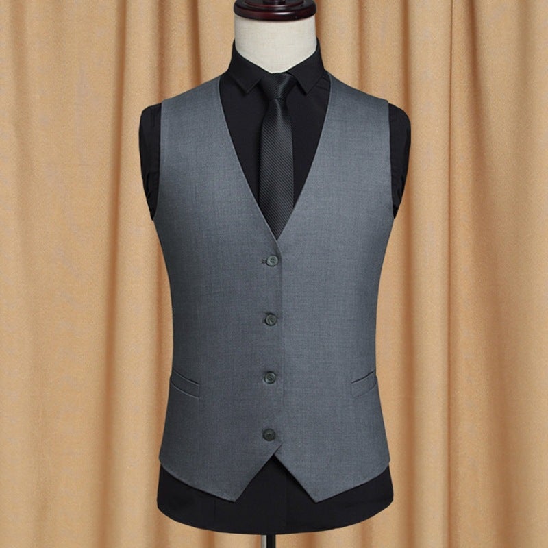 Men'S Suit Vest Men'S Thin Slim-Fit Vest Best Man'S Clothing Brother'S Clothing Groom'S Wedding Dress Group Suit Vest - Image 1