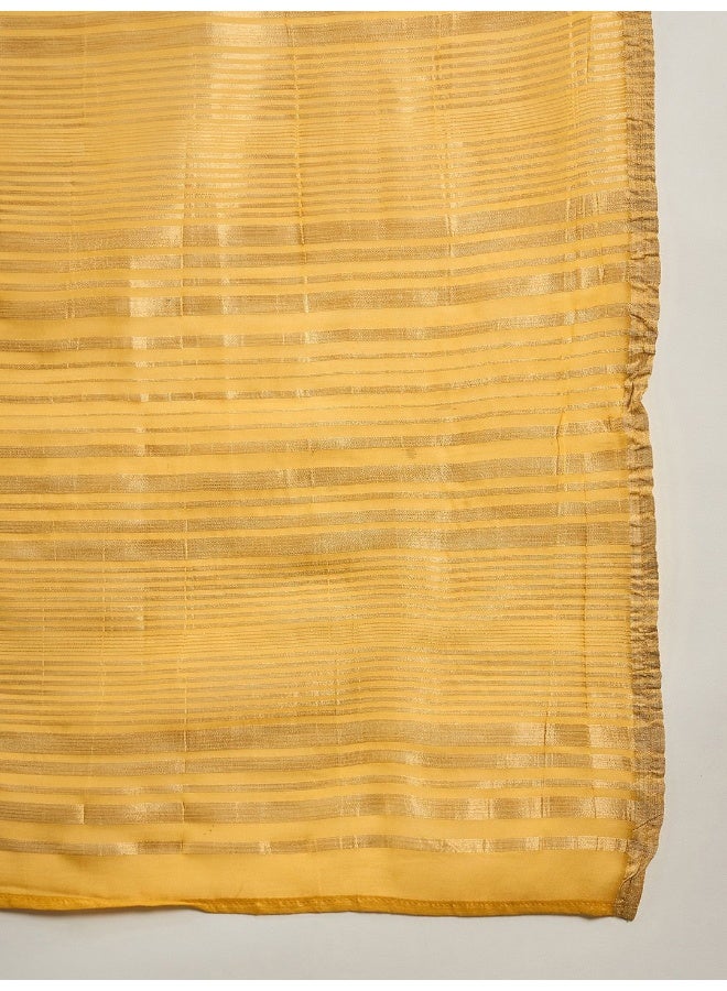 AKS Yellow Chanderi Lehenga Choli  - Image 5