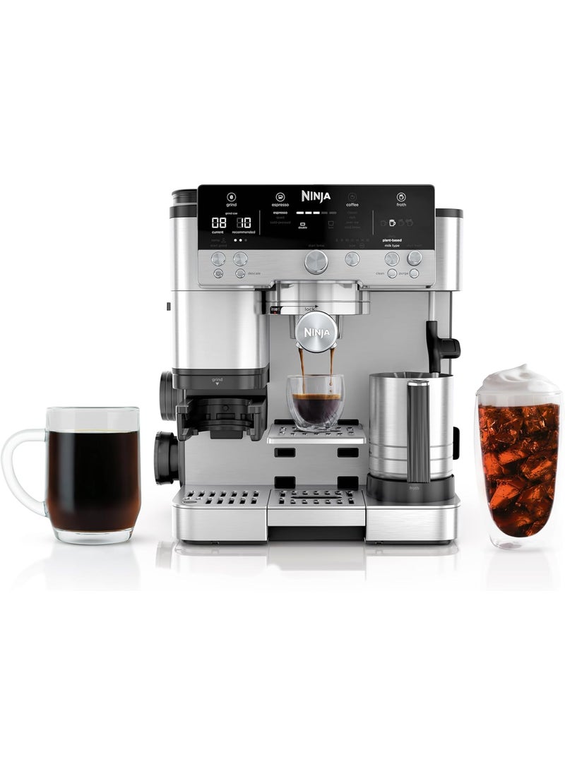 Ninja Ninja Espresso Machine Luxe Caf Premier Series Drip Coffee Maker and Rapid Cold Brew Integrated Grinder Assisted Tamper HandsFree Frother for Cappuccinos and Lattes Dairy or NonDairy ES601  - Image 1