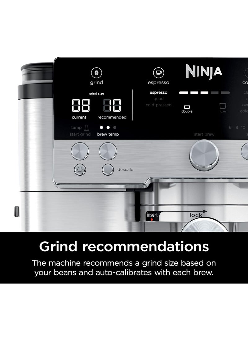 Ninja Ninja Espresso Machine Luxe Caf Premier Series Drip Coffee Maker and Rapid Cold Brew Integrated Grinder Assisted Tamper HandsFree Frother for Cappuccinos and Lattes Dairy or NonDairy ES601  - Image 4