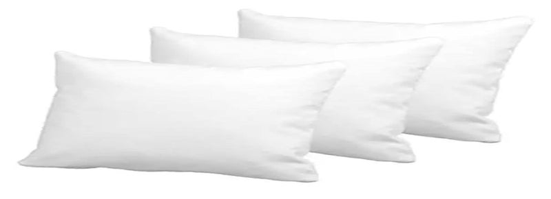 GUFFAW Premium Microfiber Pillow Filler 12x18 inches (White) Pack of 3 - Image 1