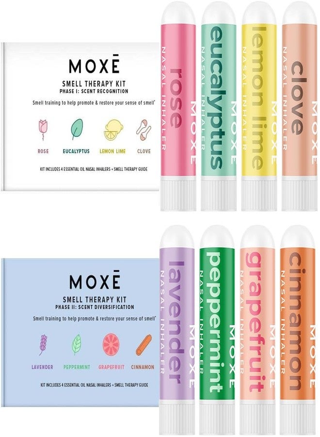 MOXE MOXĒ Smell Training Kit, Made in USA, 8 Essential Oils, Olfactory Regeneration, Helps Restore Sense of Smell, Natural Therapy for Smell Loss (Phase 1 & Phase 2 Bundle) - Image 1