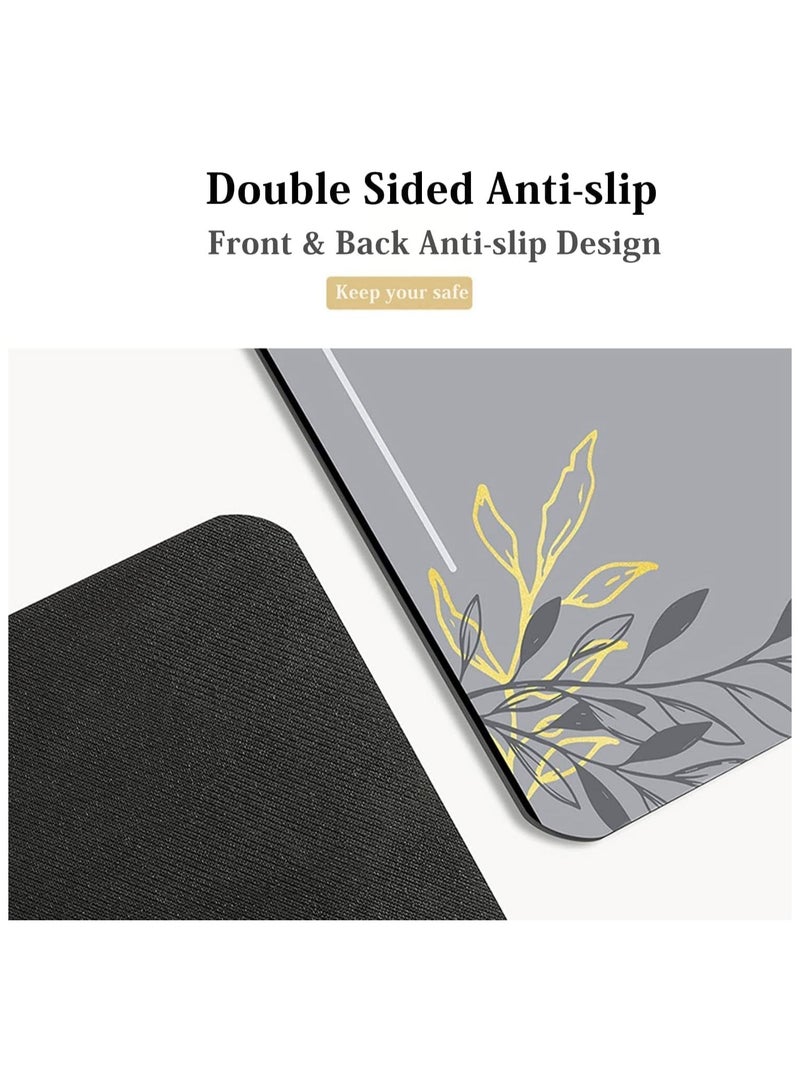 GGEROU Non Slip Bath Mats for Bathroom Absorbent Quick Dry Floor Mats Thin Bathroom Rug Washable Carpet Dark Grey 40*60cm - Image 3