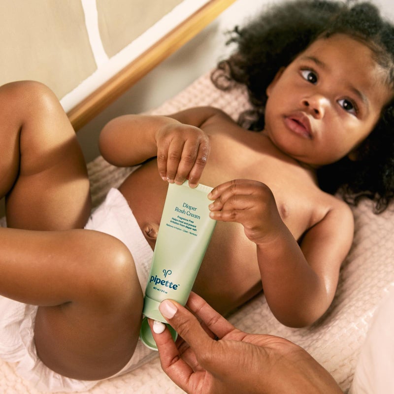 Pipette Diaper Rash Cream - Relieve & Prevent Diaper Rash with Non-Nano Zinc Oxide, Fragrance-Free Baby Butt Cream, Non-Toxic Daily Protective Balm, 3 fl oz - Image 2