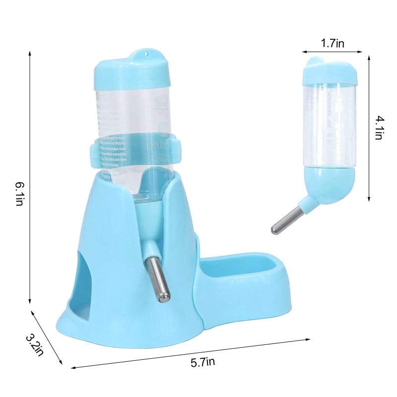 Shudyear 3 in 1 Pet Automatic Water Dispenser PP Water Bottle No Drip Small Pet Water Bottle for Dwarf Hamster Mouse Rat Hedgehog (Blue) - Image 2