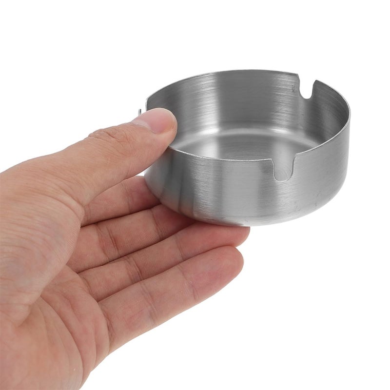 Stainless Steel Smokeless Ashtray For Outdoor Patio Travel Car 10Cm Anti Fall - Image 4