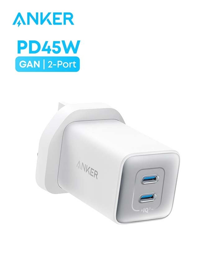Anker بانك طاقة نانو، شاحن محمول مع كابل إنستا كورد القابل للسحب بطول 2.3 قدم، حزمة بطارية مدمجة بحد أقصى 45 واط، شاشة ذكية، لجهاز آيفون 16، آيباد، جالاكسي، بيكسل، والمزيد - وموصل USB C، شاحن أنكر 47 واط ذو منفذين USB C سريع، شاحن نانو 3 GaN مدمج لجهاز آيفون 16/16 برو/16 برو ماكس/16 بلس، جالاكسي S23، بيكسل 4/3، آيباد ميني، والمزيد (الكابل غير متضمن) - حزمة - Image 3